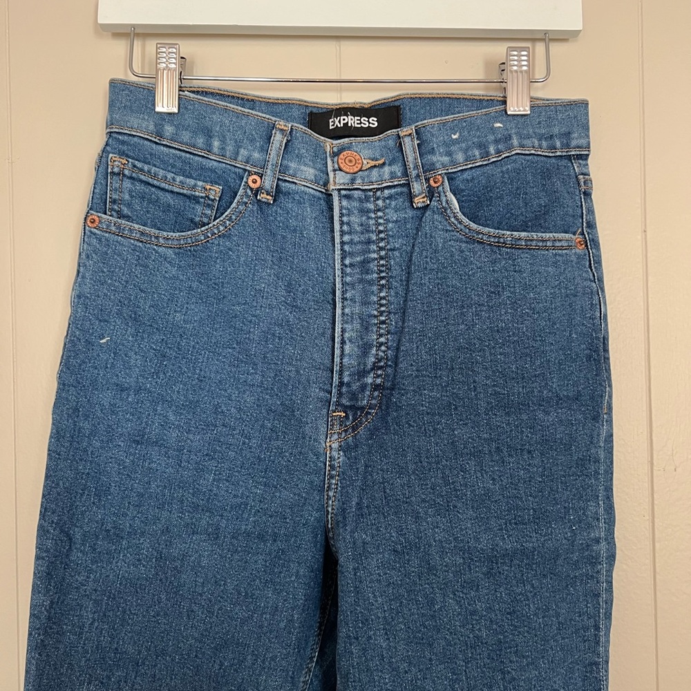 Express High Rise Straight Jeans - Picture 7 of 9
